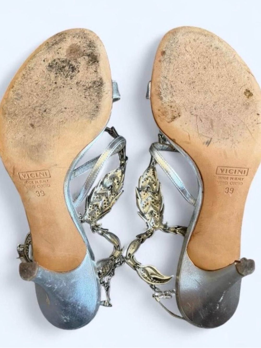 RARE Giuseppe Zanotti SCORPION Heels with Silver Ornate Chain - Picture 4 of 5